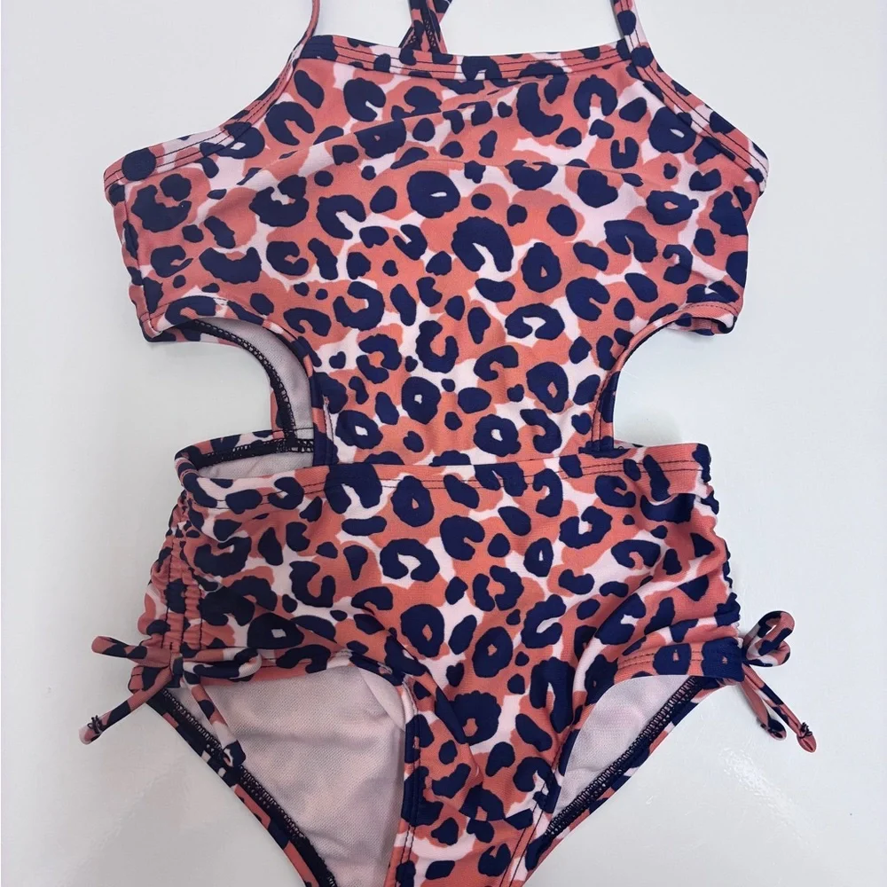 Cat & Jack Swim‎ One Piece Bundle - Blue, Yellow, Pink, Leopard Print, Floral